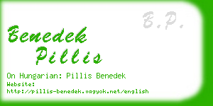 benedek pillis business card